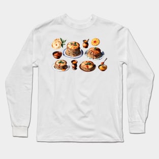 Moroccan Cuisine Food Kitchen in vibrant vector style Long Sleeve T-Shirt